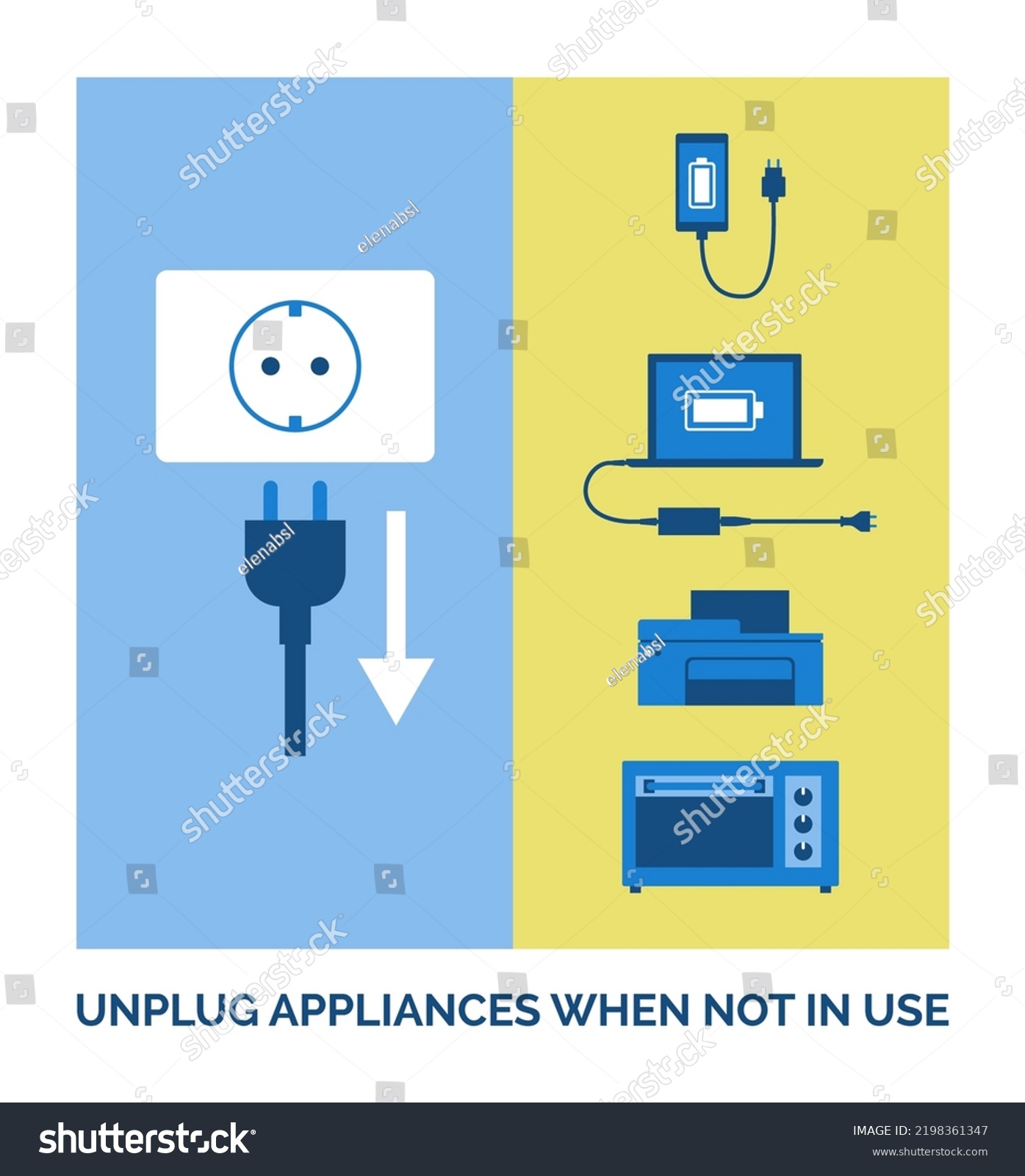 Household devices unplugged to save energy